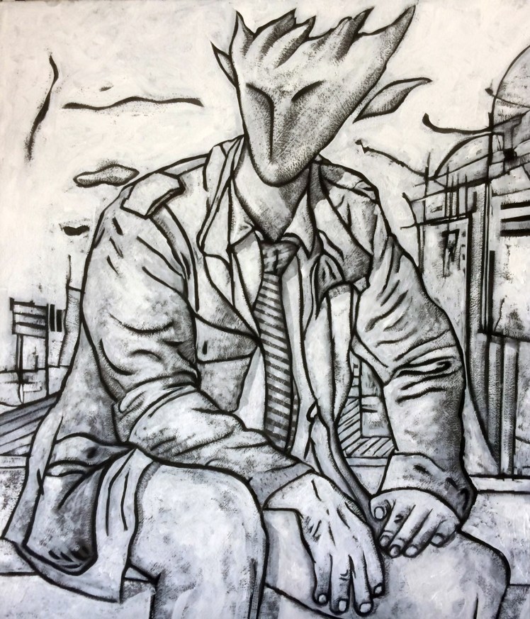 _devi solo voltarti_cm 70x60 olio su tela 2017