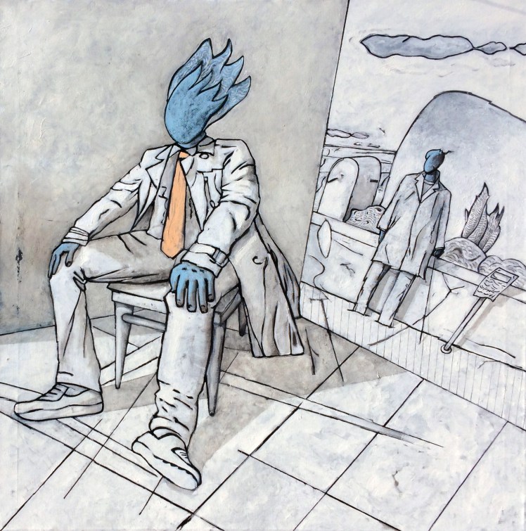 _Siamo solo il nostro sguardo_ cm 100x100- acrilico su tela